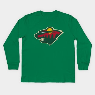 Minnesota best NHL logo Kids Long Sleeve T-Shirt